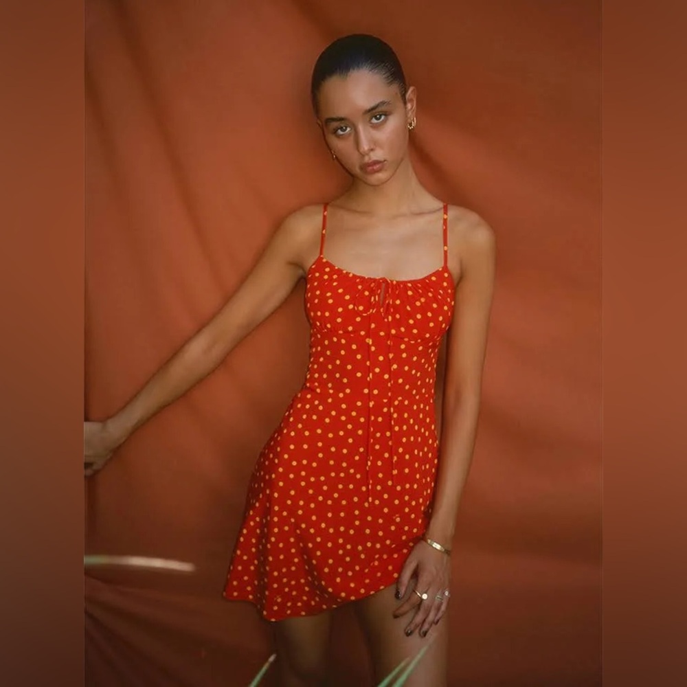 Realisation Par Inez Mini Polka Dot Dress